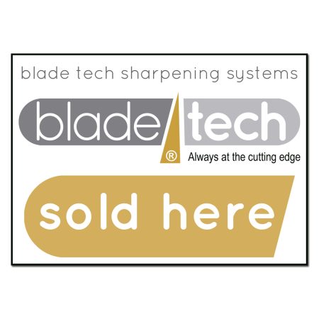 "Blade Tech Sold Here" Reverse Window Sticker 14cm x 10cm