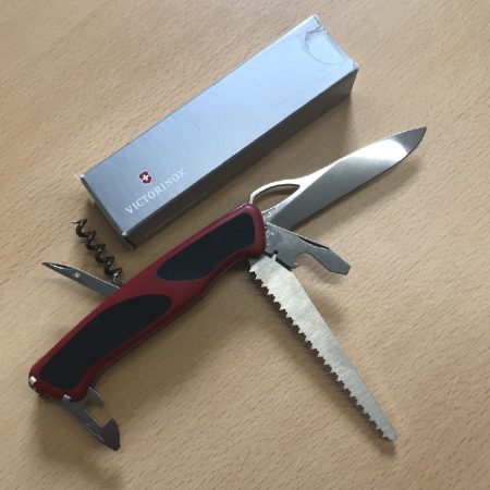 Victorinox Rangergrip 79 in Red and Black with Woodsaw | SportingCutlery.co.uk