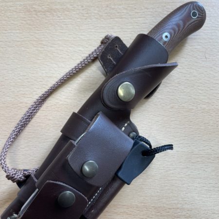 TBS Boar Bushcraft Knife - Live Fire & Firesteel Edition - Micarta Handle - Multi Carry Sheath