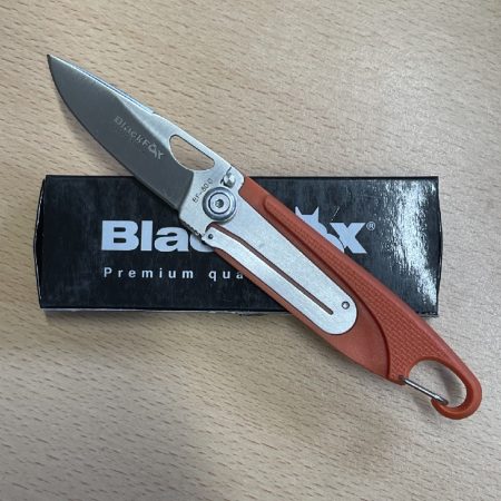 Black Fox Folding Pocket Knife BF-80 Orange Zytel Handle