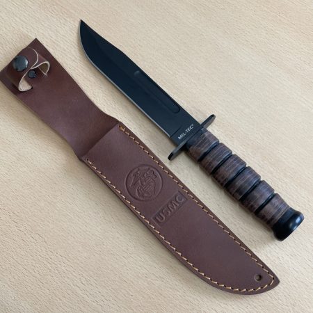 Mil-Tech USMC Bowie Knife with Leather Sheath