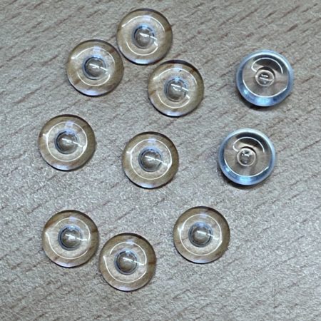 Pack of 5 Pairs Crystal Clear Glass Eyes Round Pupil 9mm