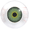 Multi-Coloured glass mannequin eye - white hemisphere backing & veining