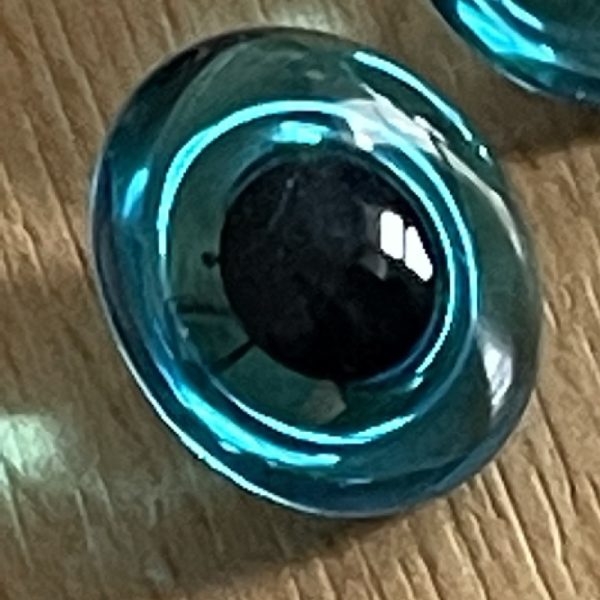 Glass Eyes - Blue Teddy Bear 20mm