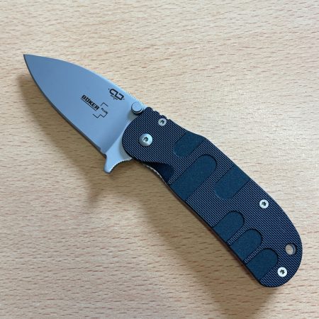 Boker Plus Trance Drop Point Folding Knife - Black G10 Handles - BO595