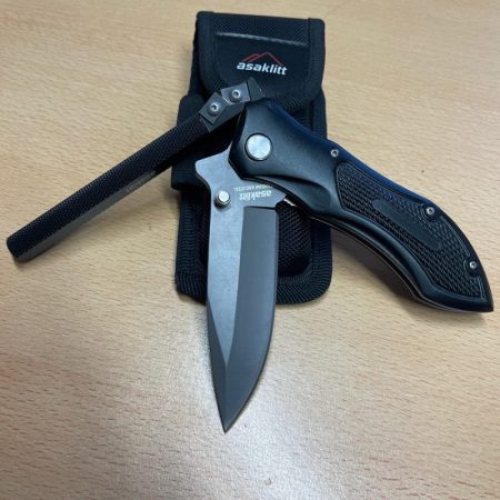Asaklitt Folding Knife with Sharpening Steel