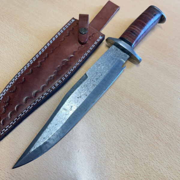 Damascus Bowie Knife - Image 2