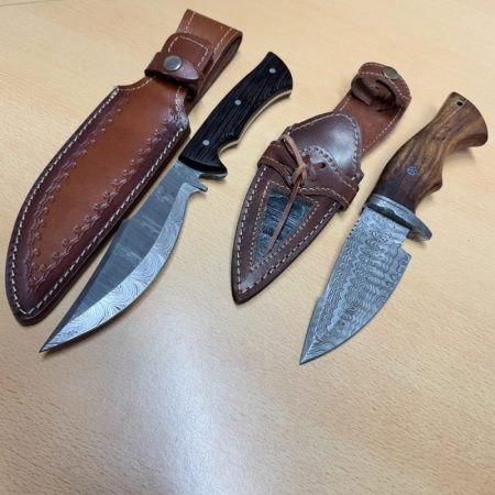 Large Damascus Pair of knives